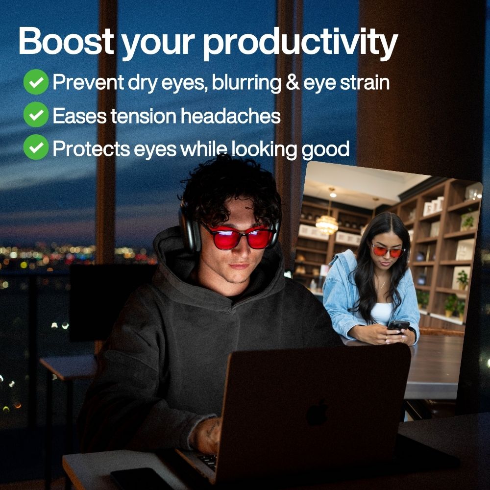 Flow® | Unisex Red Lens Blue Light Glasses