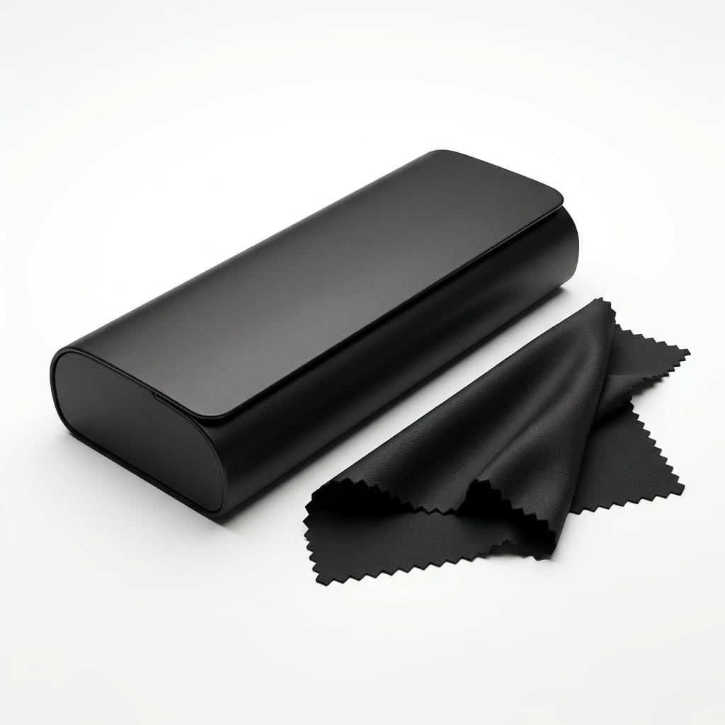 Aóuhra® Glasses Hard Case & Cleaning Cloth
