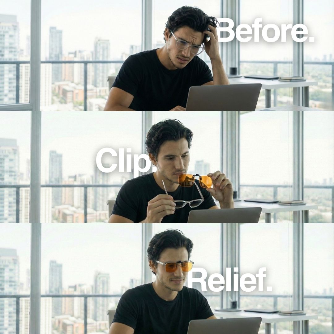 Wired™ Unisex Red Clip-on Glasses