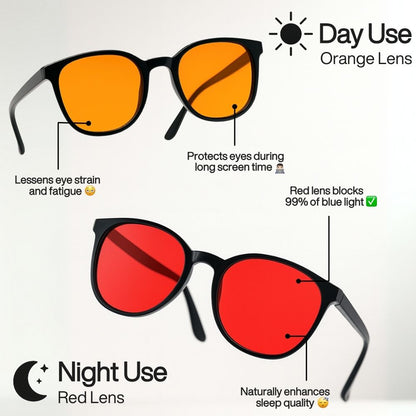 Flow® | Unisex Red Lens Blue Light Glasses
