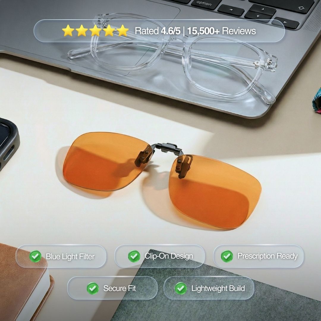 Wired™ Unisex Red Clip-on Glasses