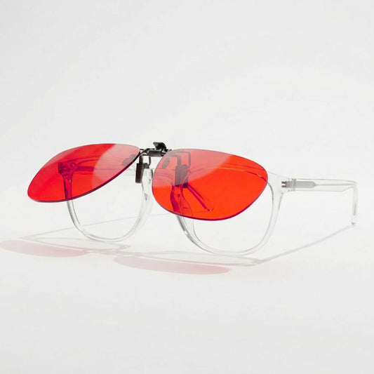 Wired™ Unisex Red Clip-on Glasses