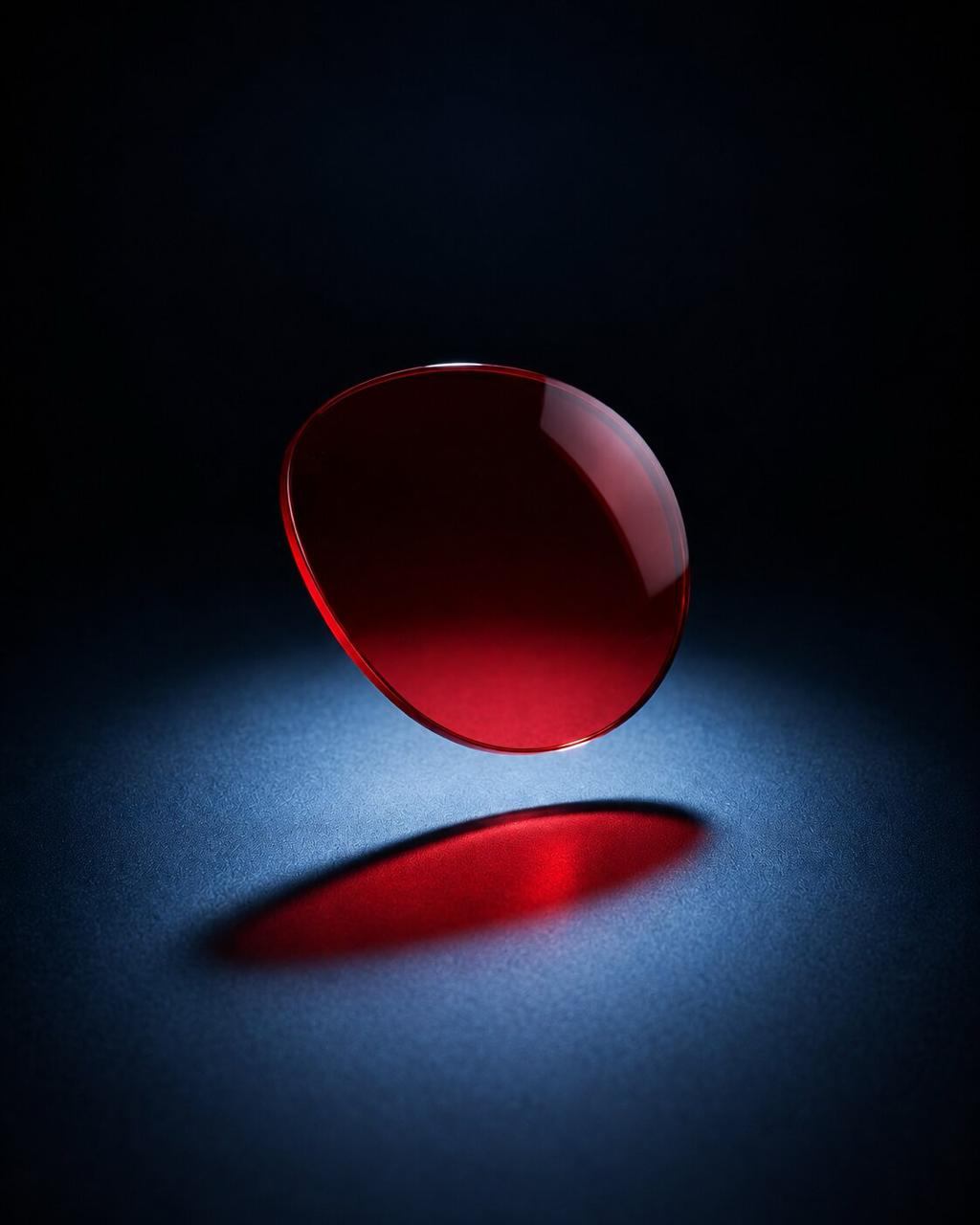 Red-tinted lens illustration